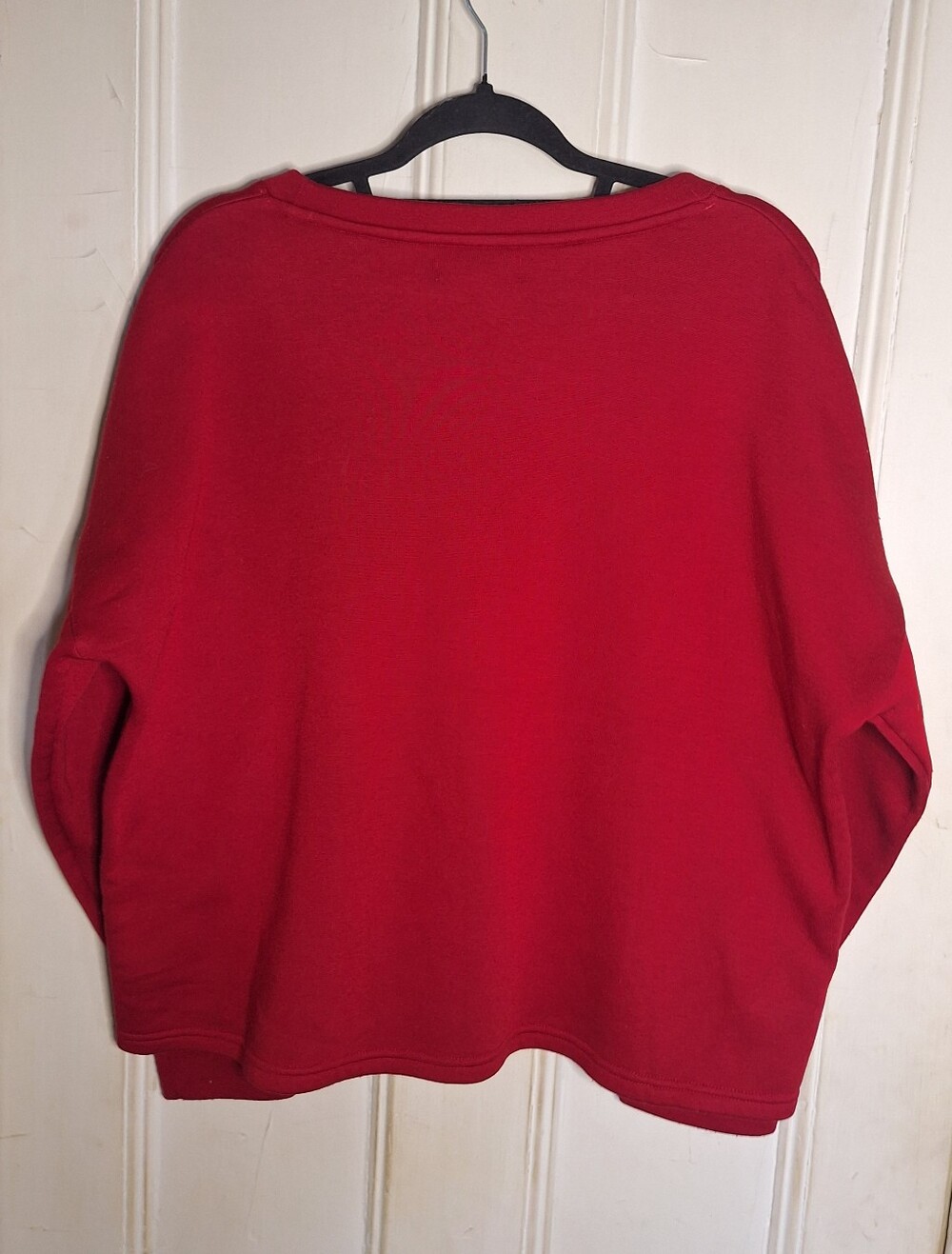 Rae Dunn Red MERRY Graphic Fleece Lined Sweater Wmns XL Long Sleeve Round Neck - Picture 2 of 7